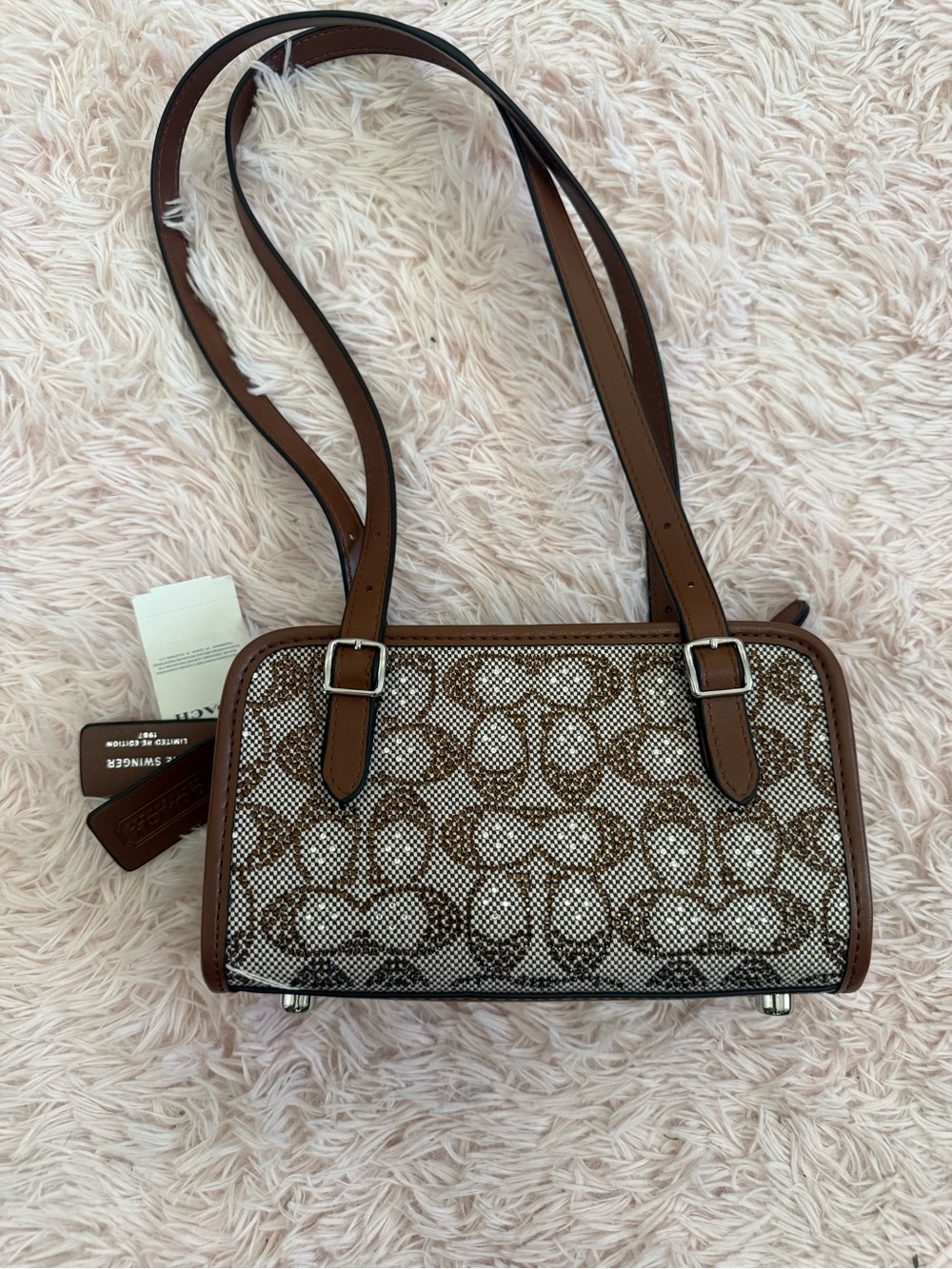 Coach Signature Canvas Shoulder Bag in Brown (read description)